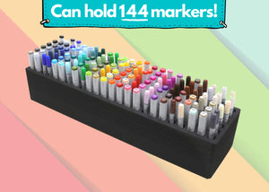Art Marker Pen Organizer Tray Stand Durable Fits Copic Horizontal Holds 144