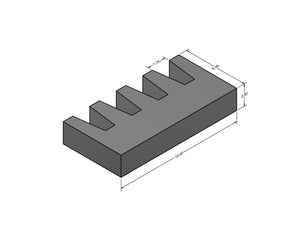 Heavy Duty Foam Dunnage Reusable Cushion for Shipping Box Crate Angled Groove 12x6x2 1 Pack