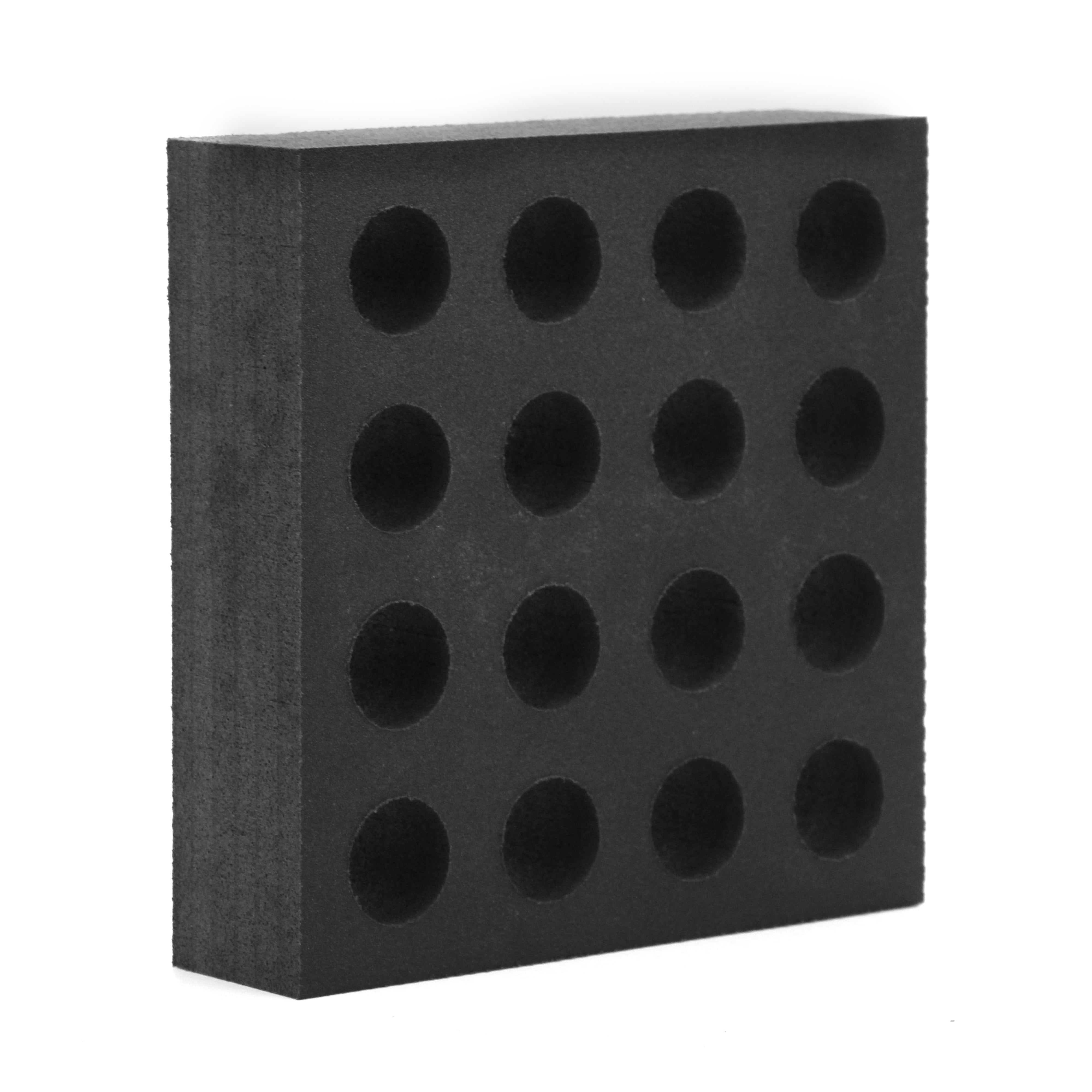 Heavy Duty Foam Dunnage Circular Holes Reusable Transport Storage Organization Shipping Boxes Crates Containers Warehouses Waterproof 8x6x2 Inches