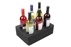 Wine Holder Durable Foam Organizer Transport Protector Packer Bottle Car Truck SUV Van Seat Travel Protection 13.75 x 9.5 x 4 Inches Holds 6 Bottles