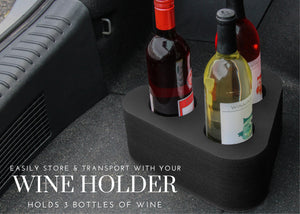 Wine Holder Durable Foam Organizer Transport Protector Packer Bottle Car Truck SUVSeat Travel Protection 10.27 x 10.27 x 4 Inches Holds 3 Bottles