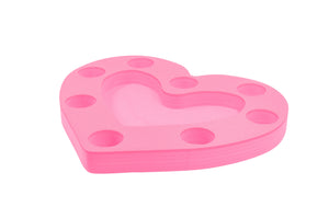 Heart Shaped Drink Holder Floating Refreshment Table Tray PoolBeach Party Float Lounge Durable Foam 9 Compartment UV Resistant Cup Holders 2 Feet