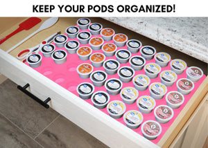 Coffee Pod Storage Deluxe Organizer Tray Drawer Insert for Kitchen Home Office Waterproof 12.1 X 19.9 Inches Holds 45 Compatible Keurig K-Cup