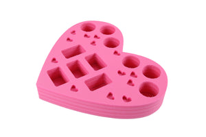 Lotion Body Spray St Heart Shaped Large Tray Durable Foam Waterproof Insert for Home Bathroom Bedroom Office 15 x 12.5 x 2 Inches 11 Slots