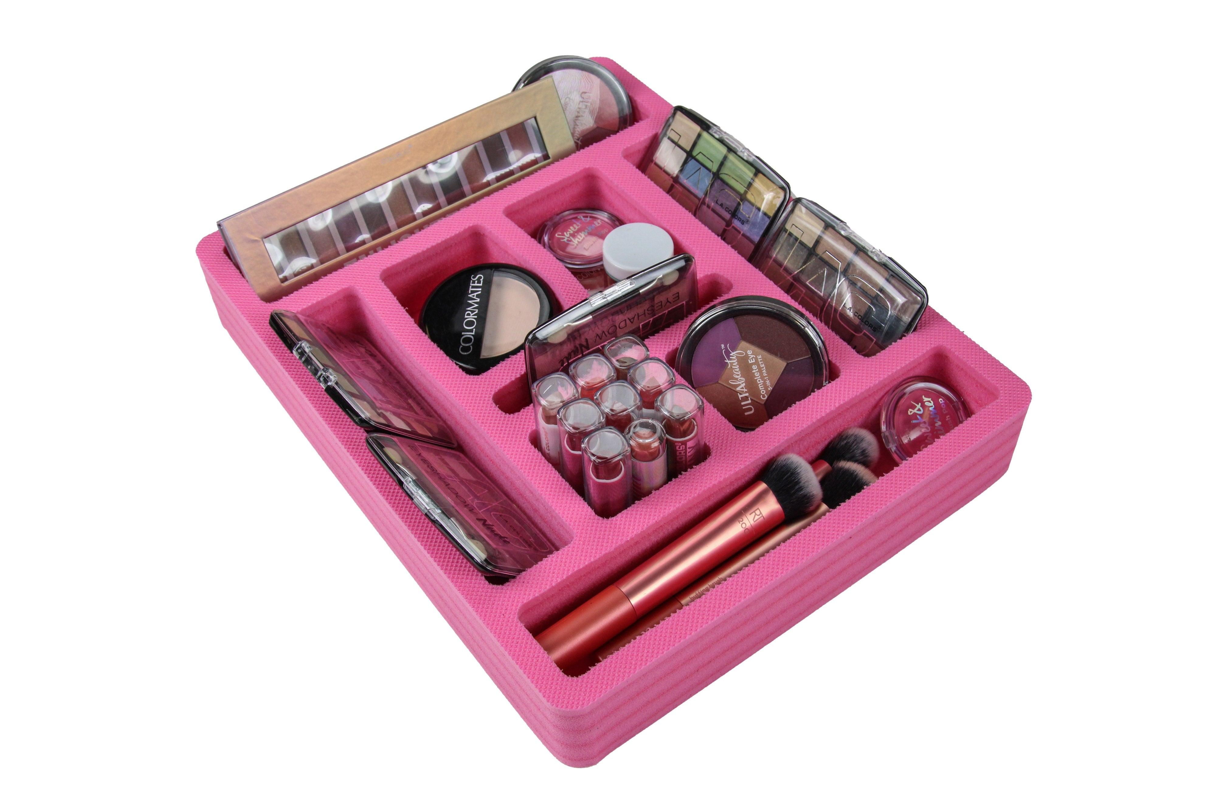 Makeup Drawer Tray Waterproof Durable Foam InsertHome Bathroom Bedroom Office 10.9 x 13.9 Inches 9 CompartmentsLipstick Eyeliner Cosmetics More