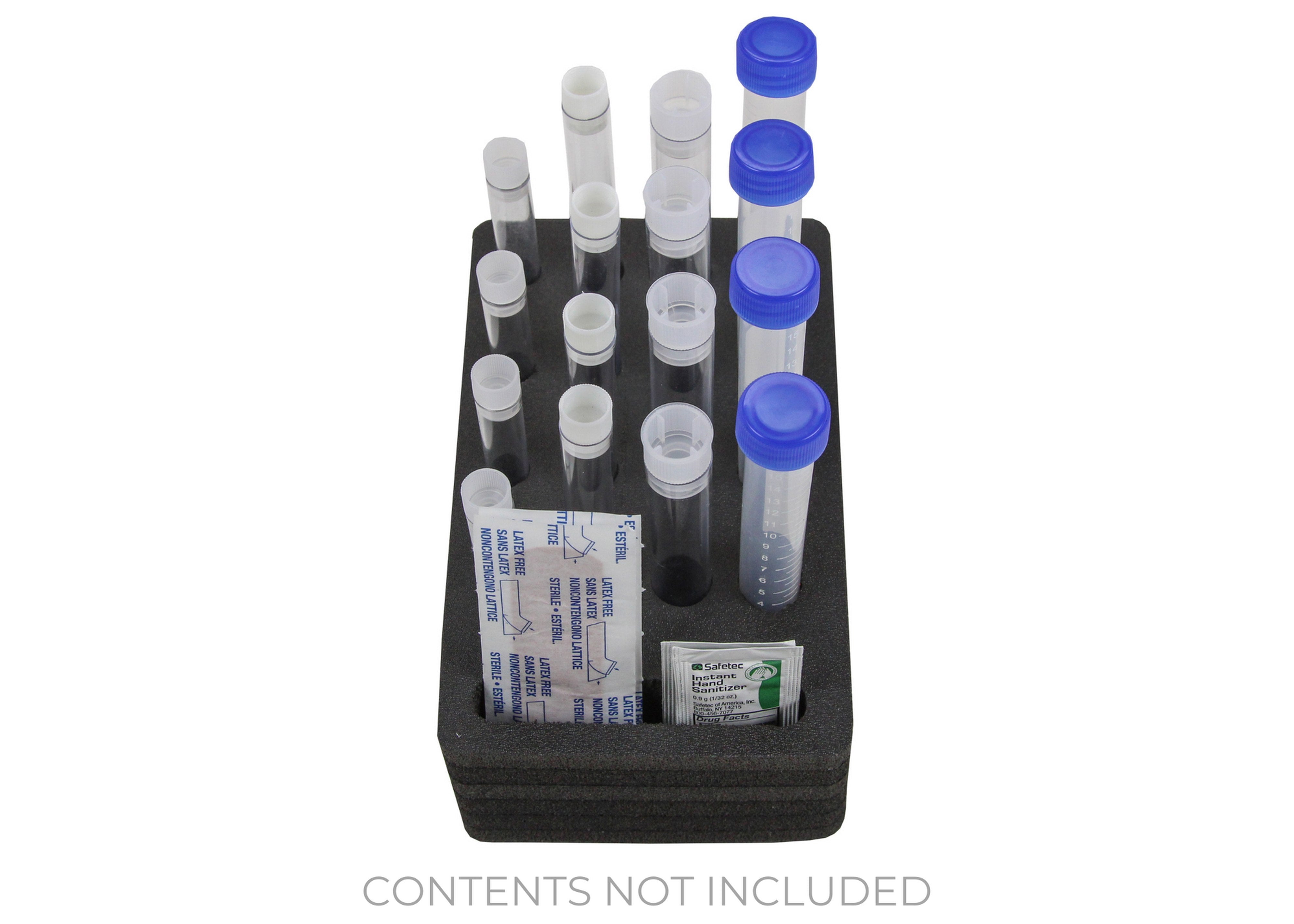 Personal Travel Test Tube Holder Rack Foam Lab Storage Supplies Compact Mini St Transport Holds 16 Tubes Fits up to 11mm 13mm 15mm 17mm Diameter
