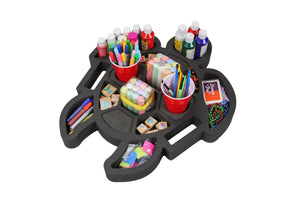 Craft Organizer Tray Sea Turtle Shape for Arts Crafts Hobby Paint Marker Brush Pen Fun Storage Caddy Durable High Density Durable Foam Waterproof
