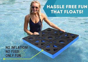 Jumbo Floating Tic-Tac-Toe Game for Pool or Beach Party Float Indoor Outdoor Lounge Durable  Foam 23.75 Inch Large UV Resistant Includes Pieces
