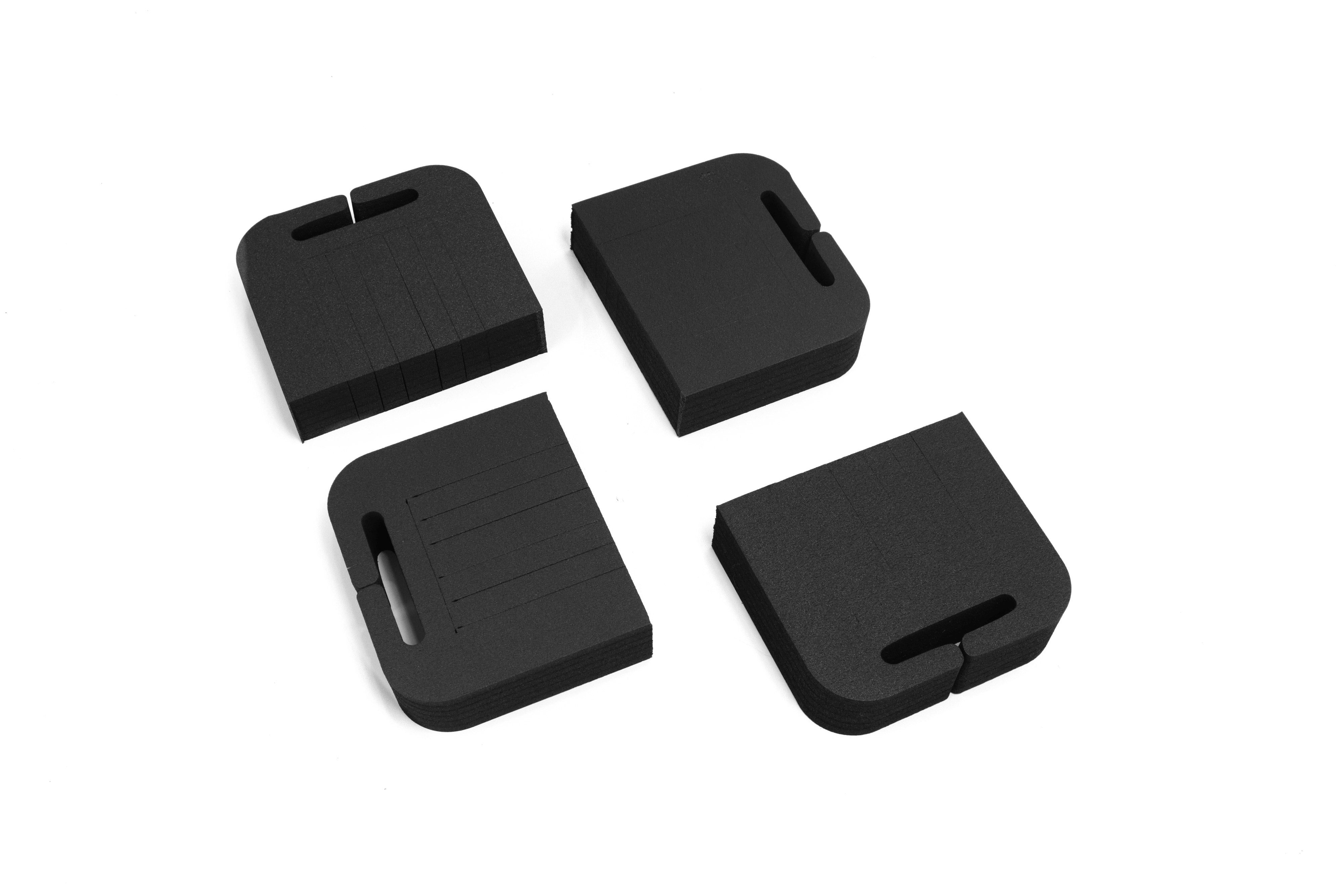 Tv Edge Protectors Set 7.5 By 6.5 Inches with Cargo Slot for Moving Shipping Transport Black HD Foam Monitor Laptop Reusable Secure Fit Pack of 4