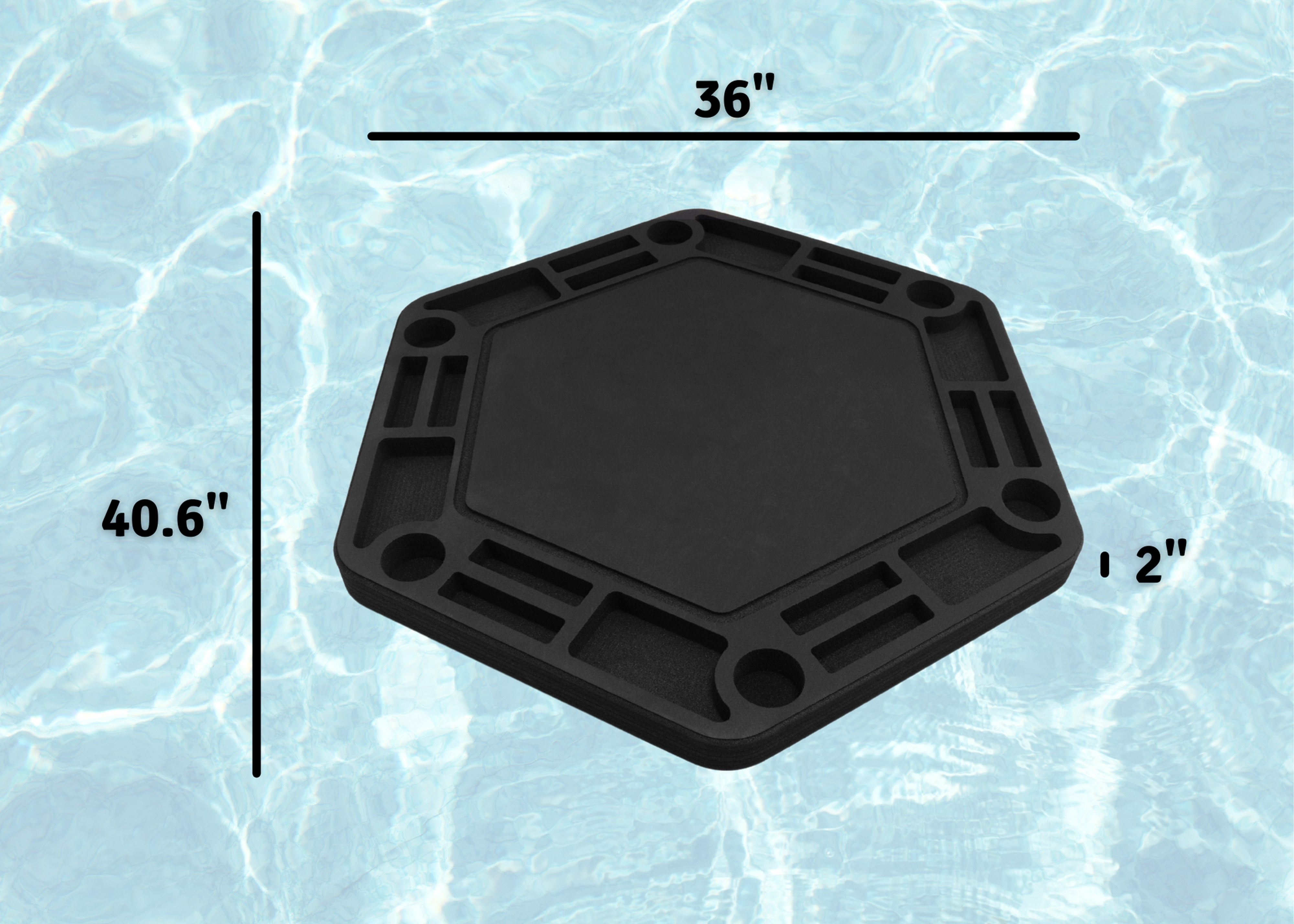 Floating Large Poker Table Pool Float Includes Waterproof Playing Card ...