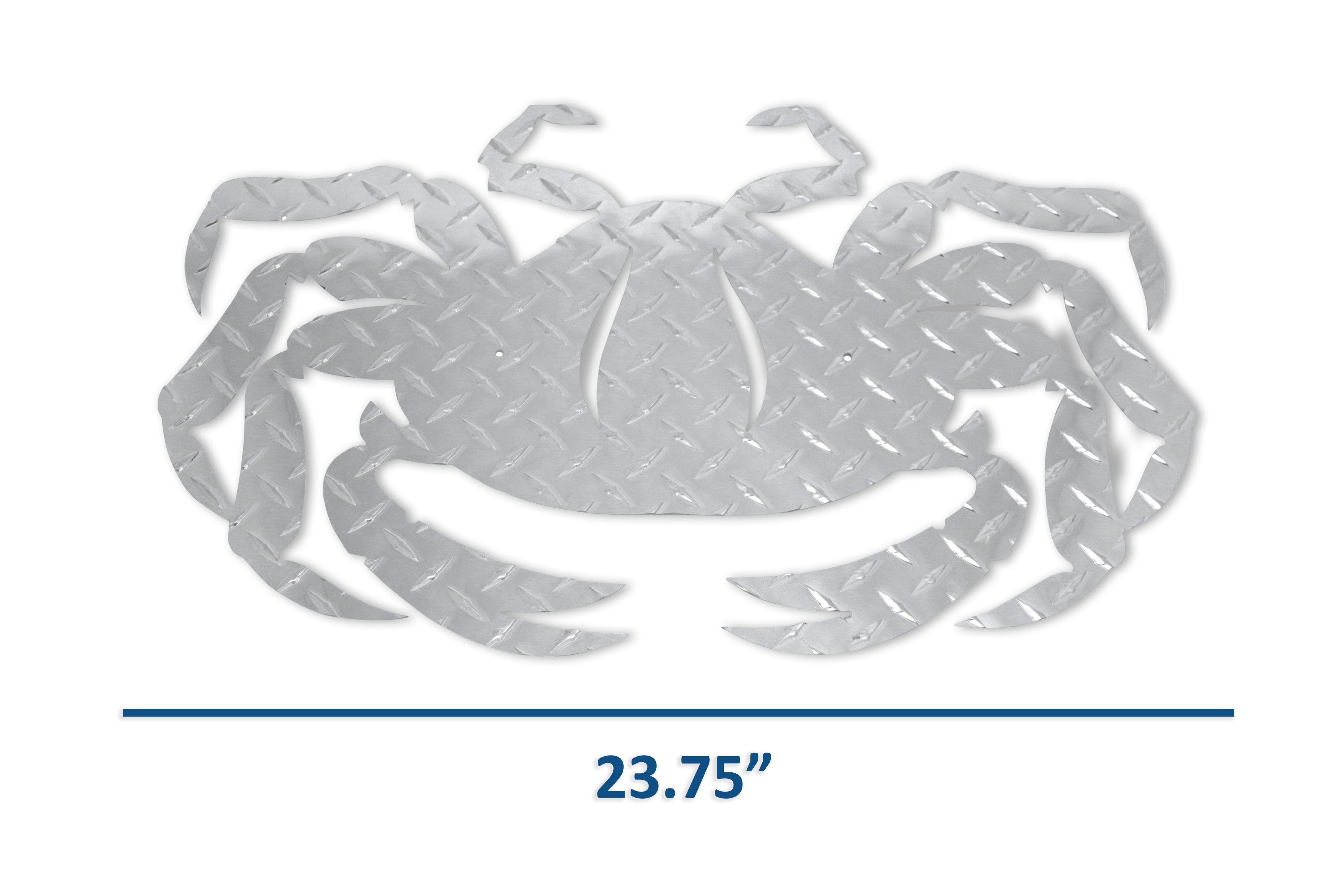 Crab Metal Decor Durable Polished Aluminum Diamond Tread Pattern for Home Living Room Bedroom Garage Basement Mounting Hardware 2 Feet Wide