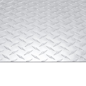 Polished Aluminum Tread Diamond Plate Solid Metal Durable Bright for Indoor Outdoor Automotive Heavy Duty .063 1/16 Inch Thick, 1 x 3 Foot Sheet