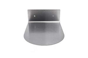 Modern Hanging Brushed Stainless Steel Floating Wall Shelf Round Decor Durable Polished Solid Metal for Home with Mounting Hardware 6 Inches Wide