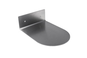 Modern Hanging Brushed Stainless Steel Floating Wall Shelf Round Decor Durable Polished Solid Metal for Home with Mounting Hardware 6 Inches Wide