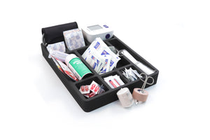 Lab Drawer Organizer Black Foam Storage Tray Office Practice Medication Cart Organization 12 x 16 Inch 12 Compartments